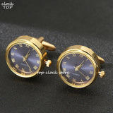 Watch Cufflinks Manchetknopen Business Shirt Suit Cuff Links