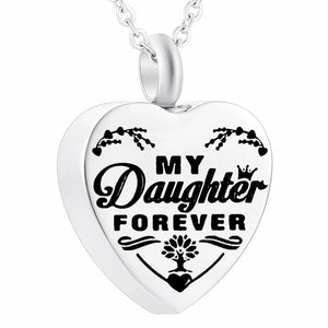 My Daughter Forever Cremation Urn Necklace Keepsake Jewelry