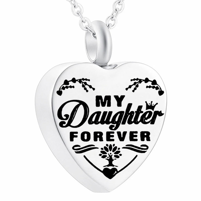 My Daughter Forever Cremation Urn Necklace Keepsake Jewelry