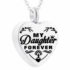My Daughter Forever Cremation Urn Necklace Keepsake Jewelry