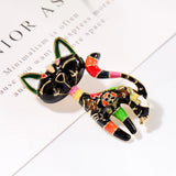 Cat Shape Enamal Animal Brooches Suit Bag Scarf Hat Pin