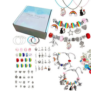 Vintage Metal Animal Rainbow Charms Beads DIY Bracelet Pendant