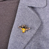 Nimble Bee Shape Enamel Brooches Animal Jewelry Women Men