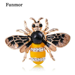 Nimble Bee Shape Enamel Brooches Animal Jewelry Women Men