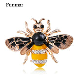 Nimble Bee Shape Enamel Brooches Animal Jewelry Women Men
