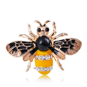 Nimble Bee Shape Enamel Brooches Animal Jewelry Women Men