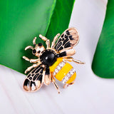 Nimble Bee Shape Enamel Brooches Animal Jewelry Women Men