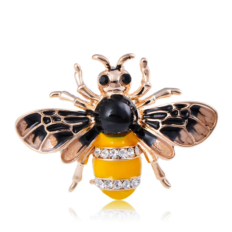 Nimble Bee Shape Enamel Brooches Animal Jewelry Women Men