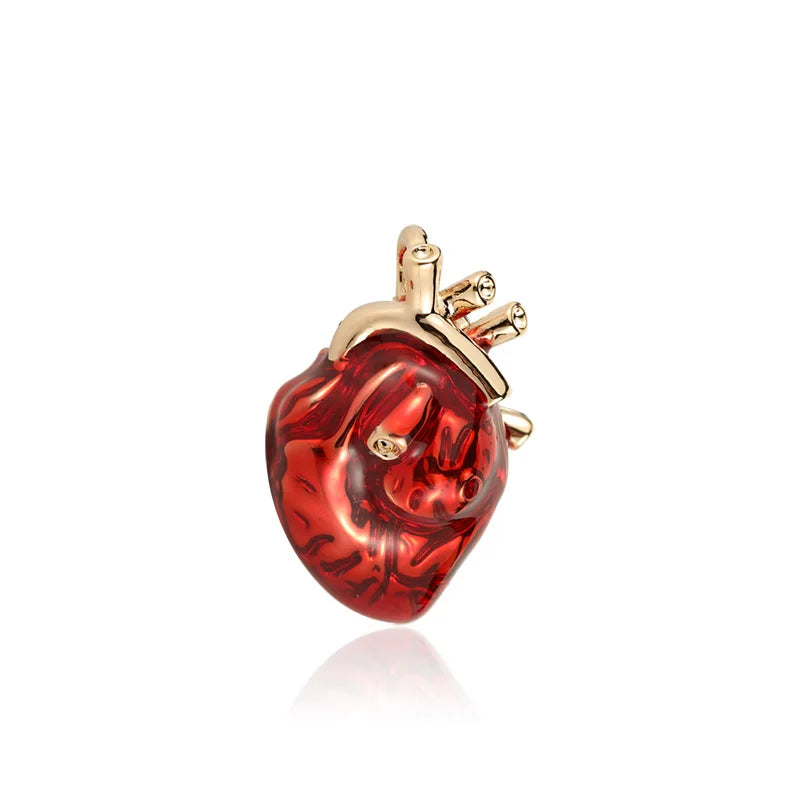 Red Heart Brooches for Hospital Clinic Uniform