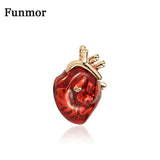 Red Heart Brooches for Hospital Clinic Uniform