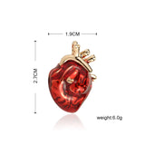Red Heart Brooches for Hospital Clinic Uniform