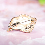 Red Lip Enamel Brooches Jewelry Women Men Party Banquet Daily Alloy Pins