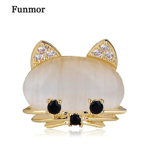Vivid Cat Brooch Copper Animal Jewelry Women Children Coat Collar Pins