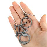 Funny Bicycle Bike Pendant Key Chains Zinc Alloy Charm Multifunction Bottle Open