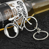 Funny Bicycle Bike Pendant Key Chains Zinc Alloy Charm Multifunction Bottle Open