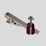 Brown Violin Tie Clip Personalized Casual Men's Dress Accessories