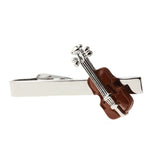 Brown Violin Tie Clip Personalized Casual Men's Dress Accessories
