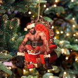 Funny Christmas Ornaments Acrylic Hanging Pendants