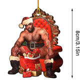 Funny Christmas Ornaments Acrylic Hanging Pendants