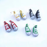 Colorful Mini Canvas Shoes Drop Earrings for Women