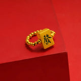 Funny Mahjong Elasticity Rings for Women