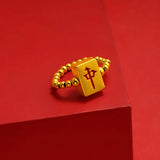 Funny Mahjong Elasticity Rings for Women