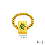 Funny Mahjong Elasticity Rings for Women