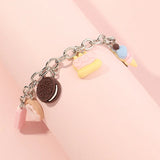 Cookie Ice Cream Donuts Bear Pendant Bracelet for Girls Kids