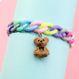 Cookie Ice Cream Donuts Bear Pendant Bracelet for Girls Kids