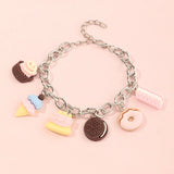 Cookie Ice Cream Donuts Bear Pendant Bracelet for Girls Kids
