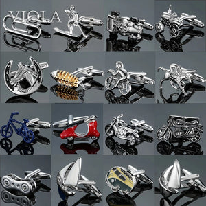 Funny Horse Boat Car Bike Autocycle Cufflinks Men's Accessory Gift