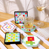 DIY Decorative Coaster Patch Epoxy Resin Mold Family Game Puzzle Patch