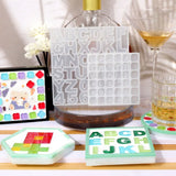 DIY Decorative Coaster Patch Epoxy Resin Mold Family Game Puzzle Patch