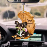Funny Dog Sleeping Angel Acrylic Wing Dog Hanging Ornament Cartoon Car Pendant