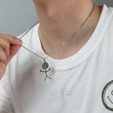 Funny Doodle Necklace Finger Middle Clavicle Jewelry Chain