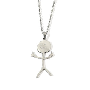 Funny Doodle Necklace Finger Middle Clavicle Jewelry Chain