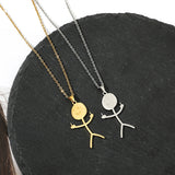 Funny Doodle Necklace Finger Middle Clavicle Jewelry Chain