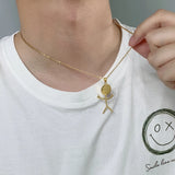 Funny Doodle Necklace Finger Middle Clavicle Jewelry Chain