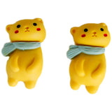 Retro Funny Face Doll Patch Earrings DIY Jewelry Accessories