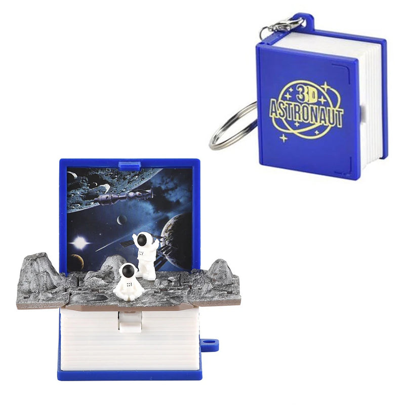 Funny Folding Book 3D Keyring Birthday Gift Dinosaur Castle