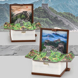 Funny Folding Book 3D Keyring Birthday Gift Dinosaur Castle