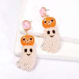 Funny Ghost Pumpkin Earrings Jewelry