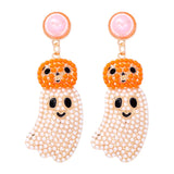Funny Ghost Pumpkin Earrings Jewelry