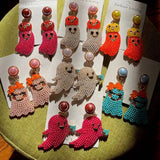 Funny Ghost Pumpkin Earrings Jewelry