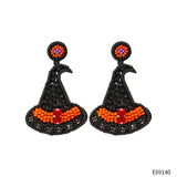 Bohemian National Wind Girl Halloween Hat Earrings