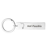 Funny I Love You More/Not Possible Couple Key Ring