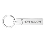 Funny I Love You More/Not Possible Couple Key Ring