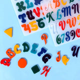 DIY Crystal Epoxy Molds Funny Letter Mirror Pendant