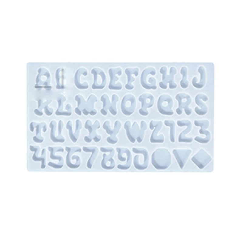 Funny Letter Resin Molds Small Silicone Sign Alphabet Epoxy Casting Mold