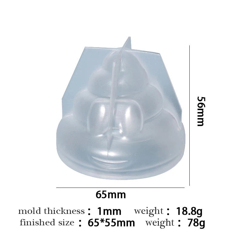 Funny Poop Shape Candle Soap Crystal Epoxy Resin Mold Tricky Gift